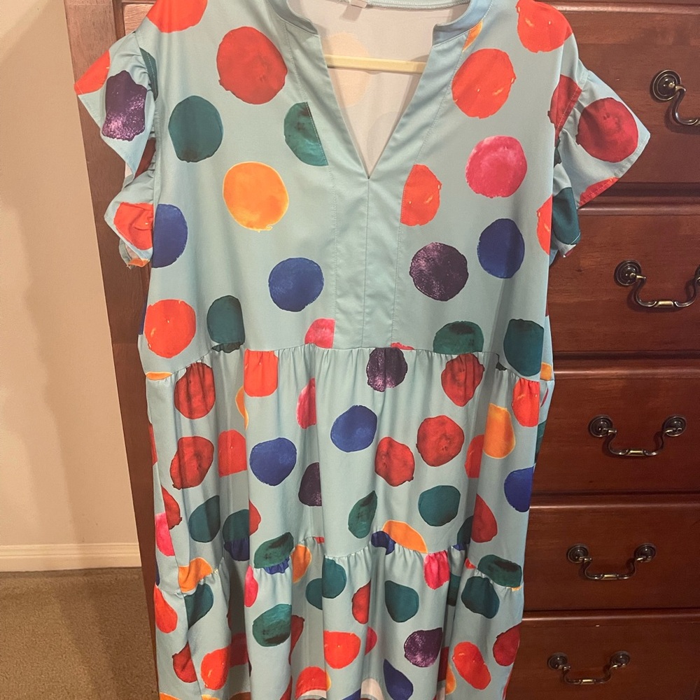 Women’s boutique Colorful Polka Dot Dress